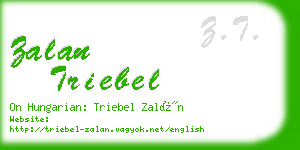 zalan triebel business card
